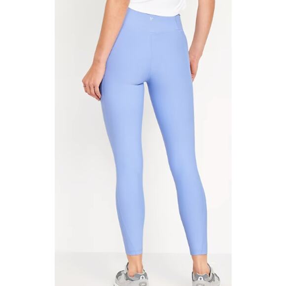 Old Navy Womens Blue High Waisted PowerSoft 7/8 Pocket Active Leggings XL NEW - Picture 5 of 7